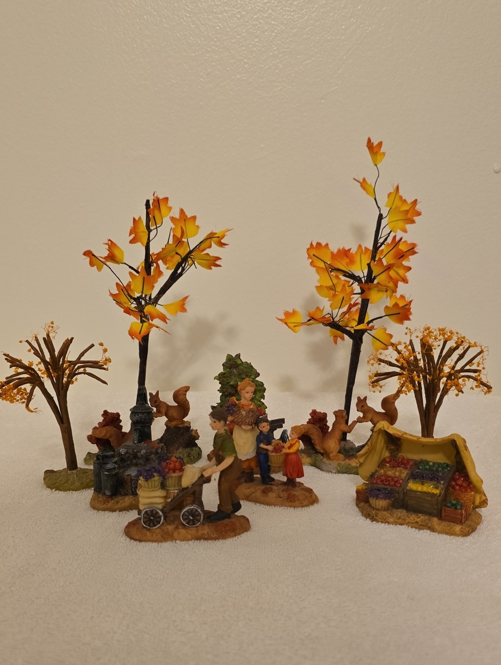 Set of 9 Vintage Fall Harvest Village Figurines